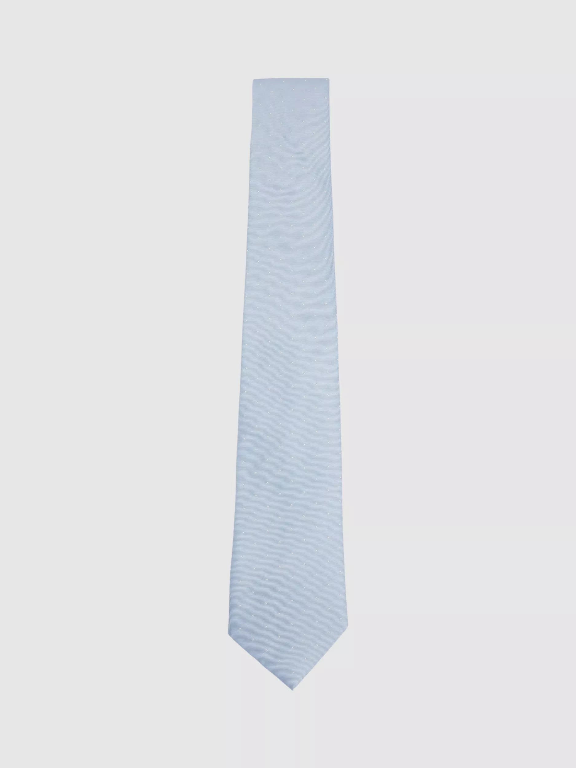 Reiss silk blend light blue textured tie (British brand)