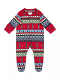 Chelsea Peers Baby Fair Isle Sleepsuit, Red