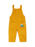 Frugi Baby Adley Organic Cotton Corduroy Dungarees, Gold