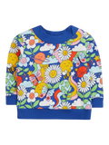 Frugi Baby Easy On Print Organic Cotton Jumper, Retro Happy