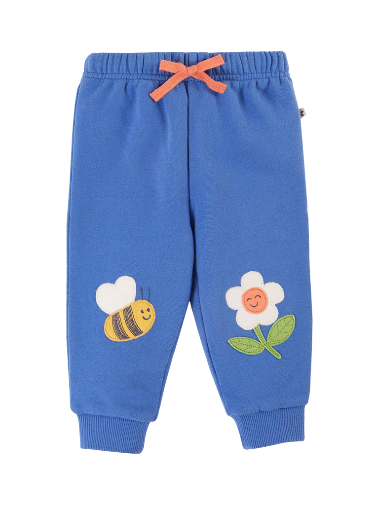 Frugi Baby Organic Cotton Character Crawler Joggers, Blue