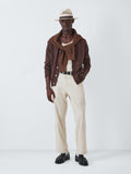 John Lewis Natural Straw Fedora Wide Brim Hat (British brand)