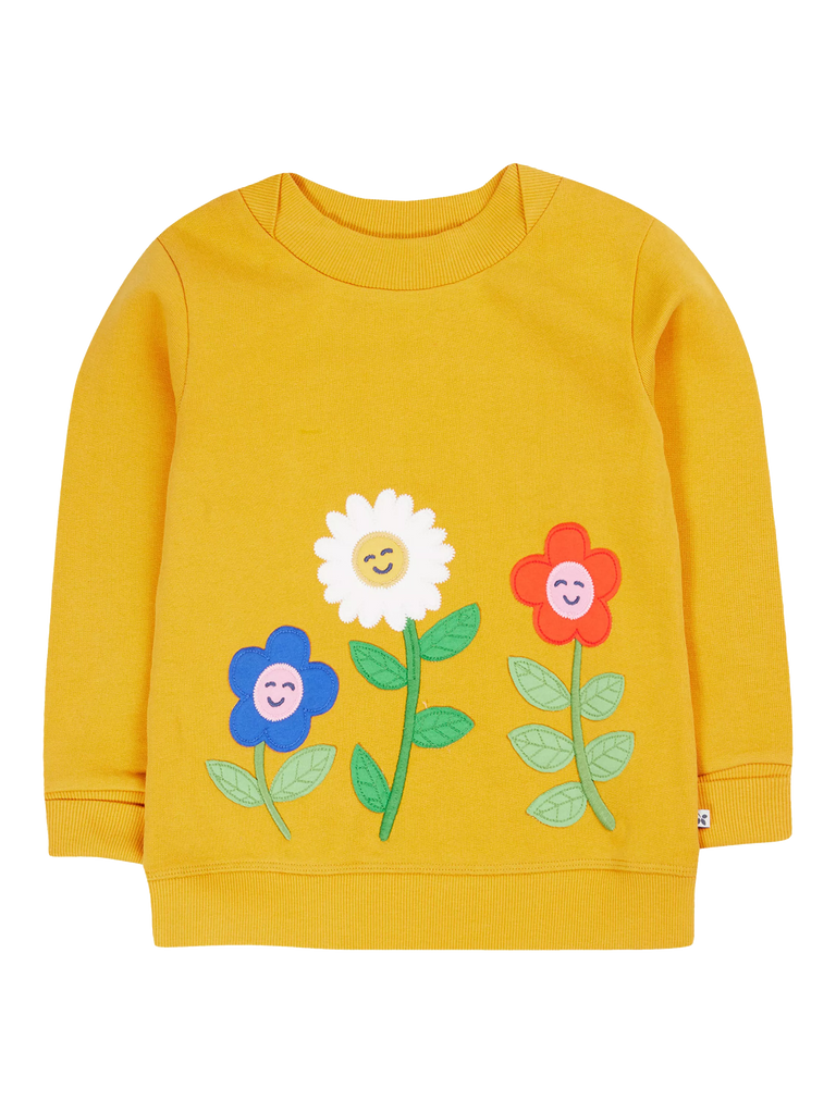 Frugi Kids' Organic Cotton Easy On Jumper, Gold/Multi