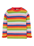 Frugi Kids' Zoe Knitted Jumper, Retro Stripe