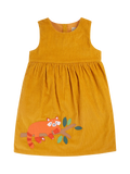 Frugi Kids' Lovely Lily Cord Dress, Gold