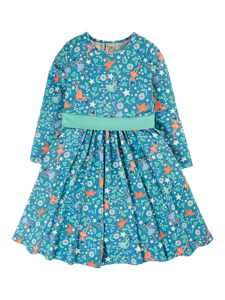 Frugi Baby Party Skater Dress, Multi