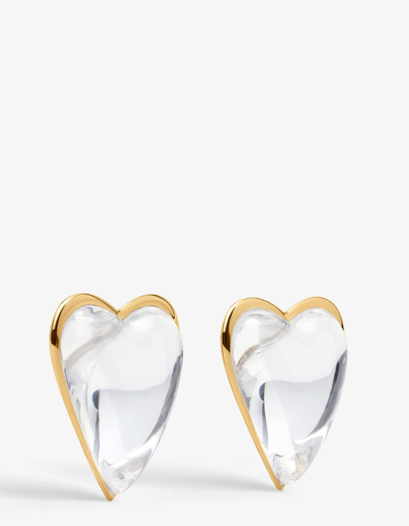 Alaïa Le Coeur Bombe earrings 4.5cm heart shape, imported from the UK