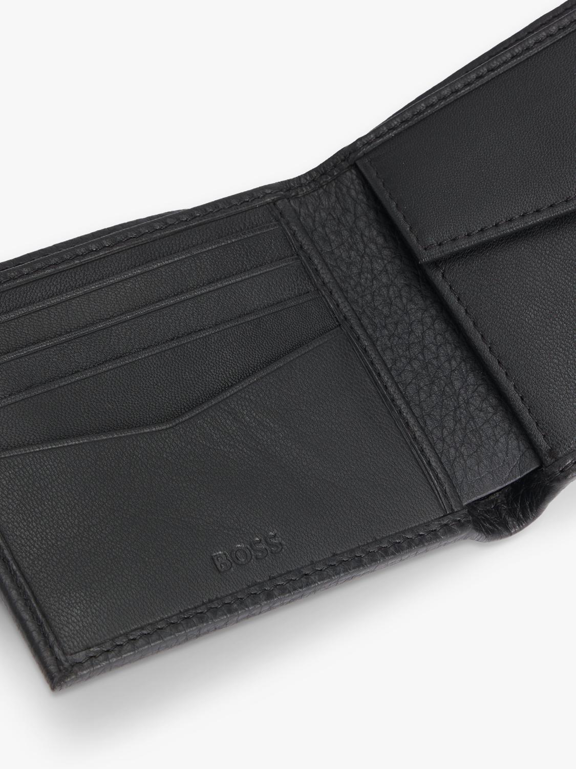 HUGO BOSS black leather bifold wallet, imported from the UK
