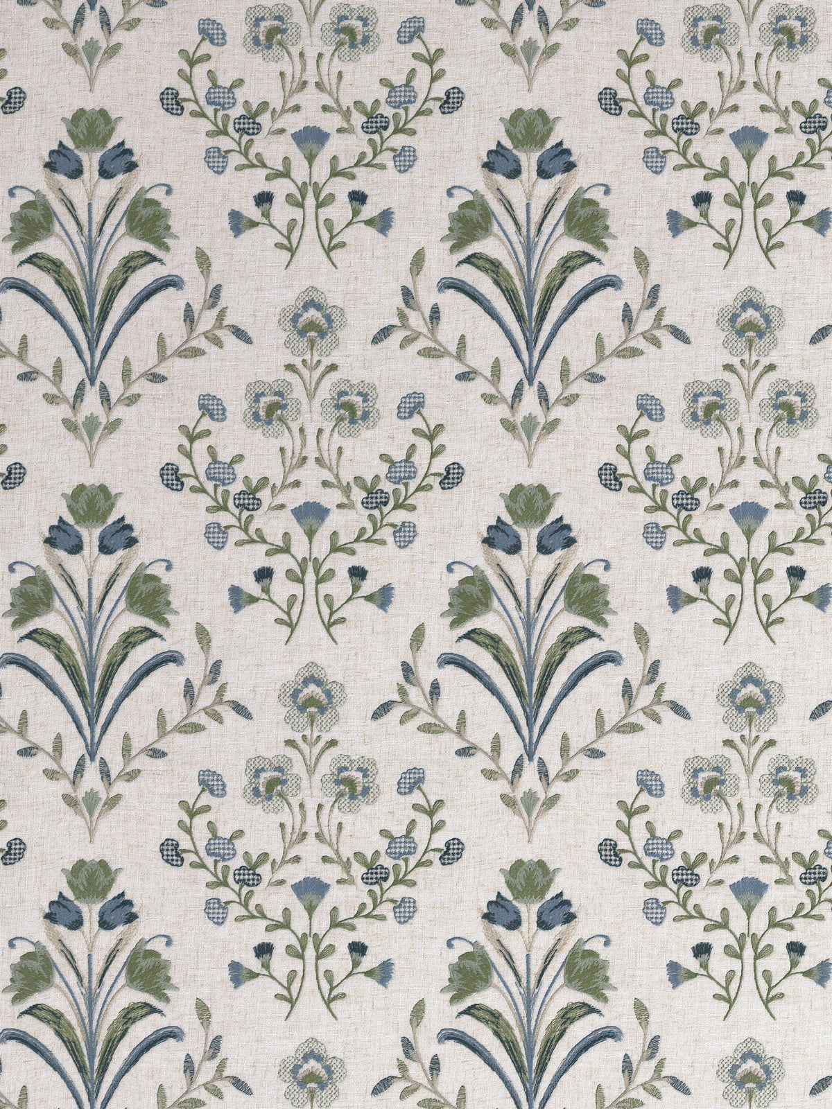 John Lewis Tulipa curtains Lake Blue embroidered - imported from the UK