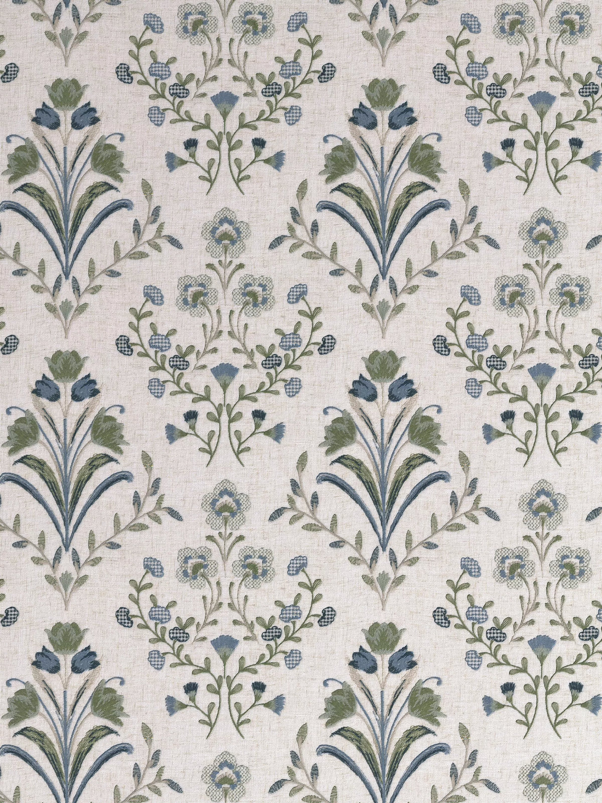 John Lewis Tulipa curtains Lake Blue embroidered - imported from the UK
