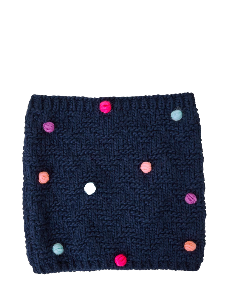 Angels by Accessorize Kids' Pom Pom Snood, Navy/Multi