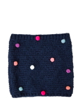 Angels by Accessorize Kids' Pom Pom Snood, Navy/Multi