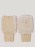 Jigsaw Faux Fur Mittens, Chocolate