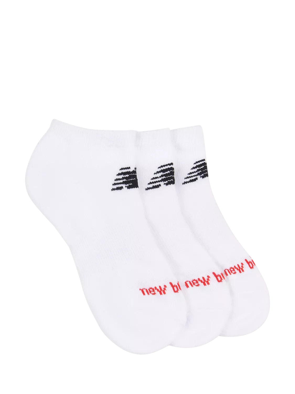 New Balance Kids' Trainer Socks Pack of 3 Bright White, UK version