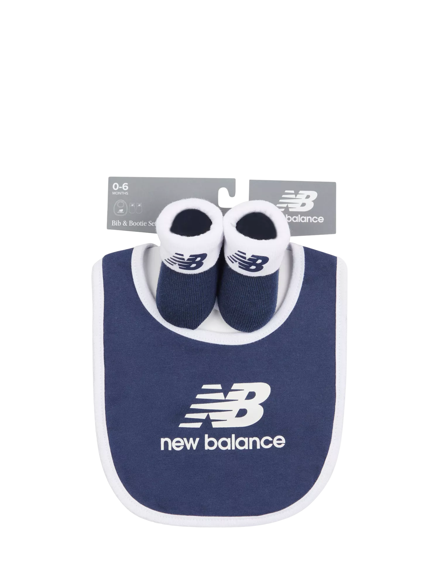 New Balance baby bib and booties set navy (British brand)