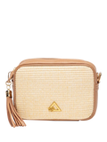 Hay Life straw camera bag natural brown crossbody, UK version