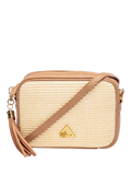 Hay Life straw camera bag natural brown crossbody, UK version