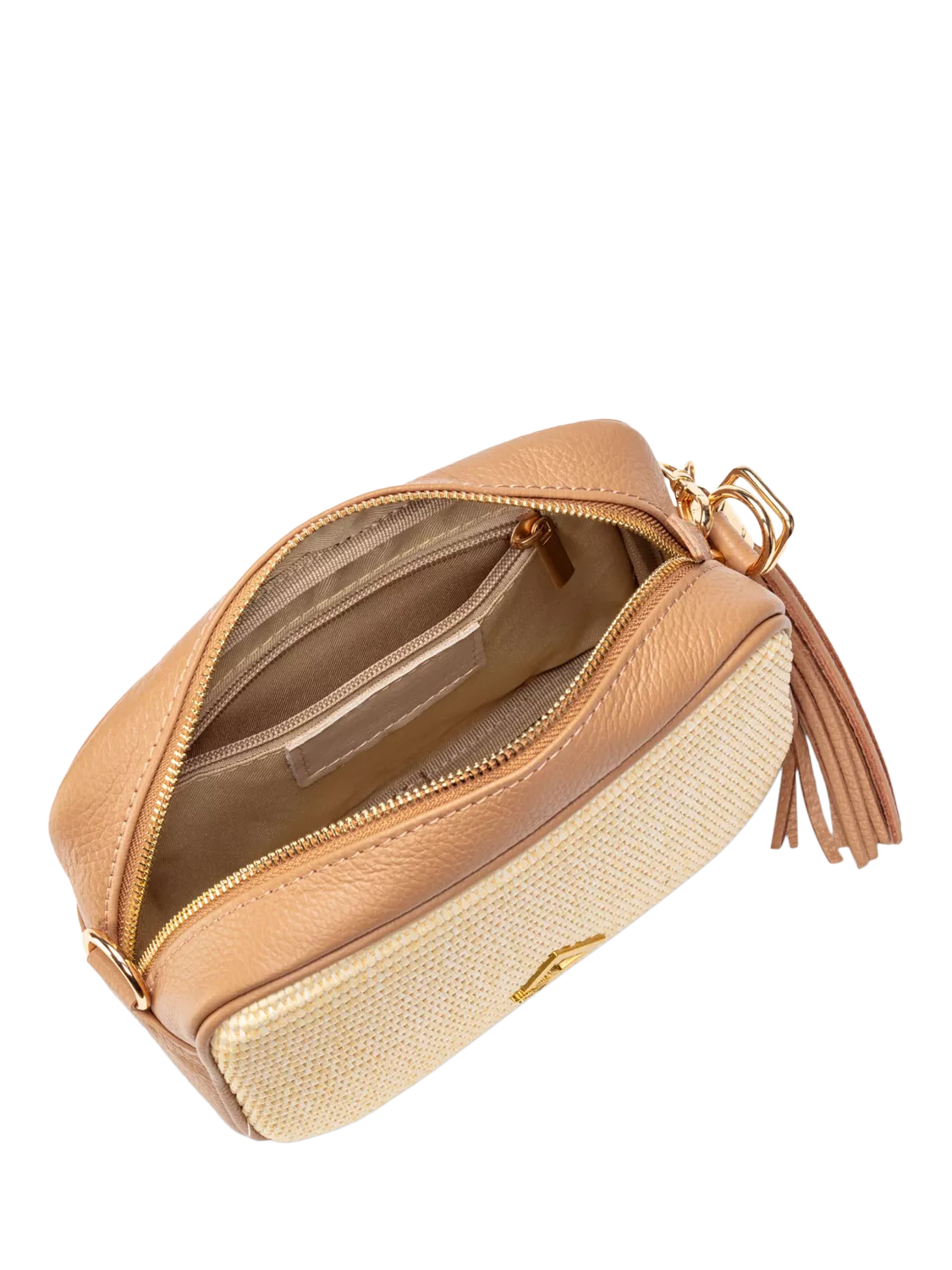 Hay Life straw camera bag natural brown crossbody, UK version