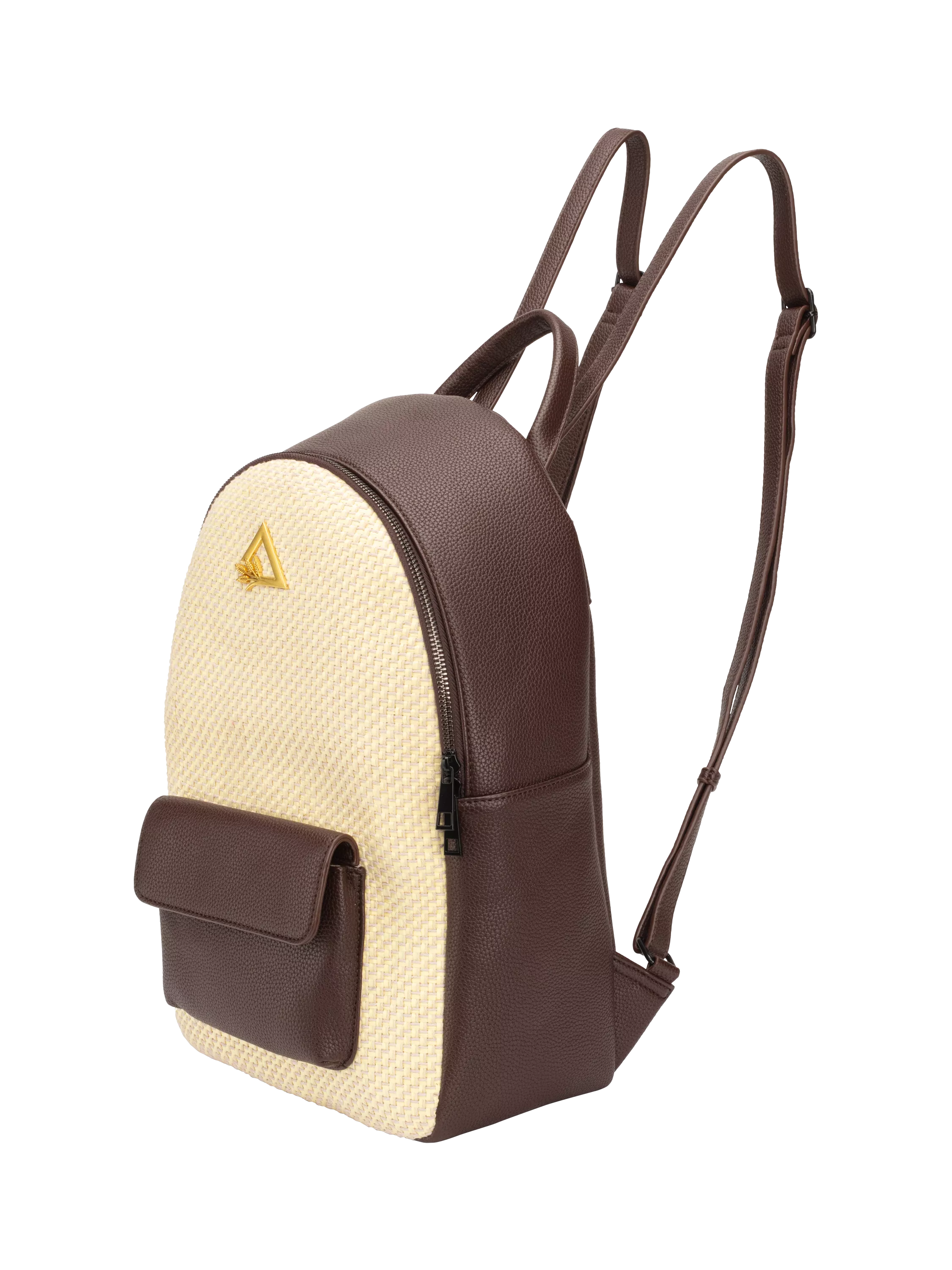 Hay Life Straw Backpack Dark Brown Natural, UK version