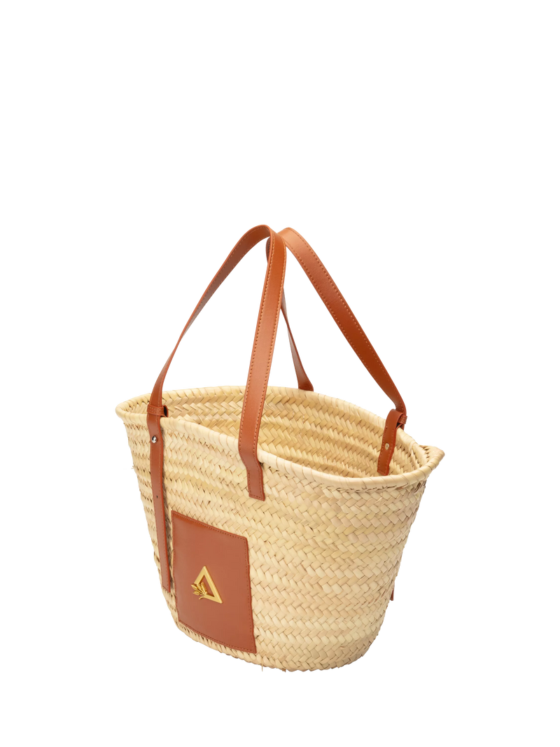 Hay Life straw tote bag natural palm grass, UK version