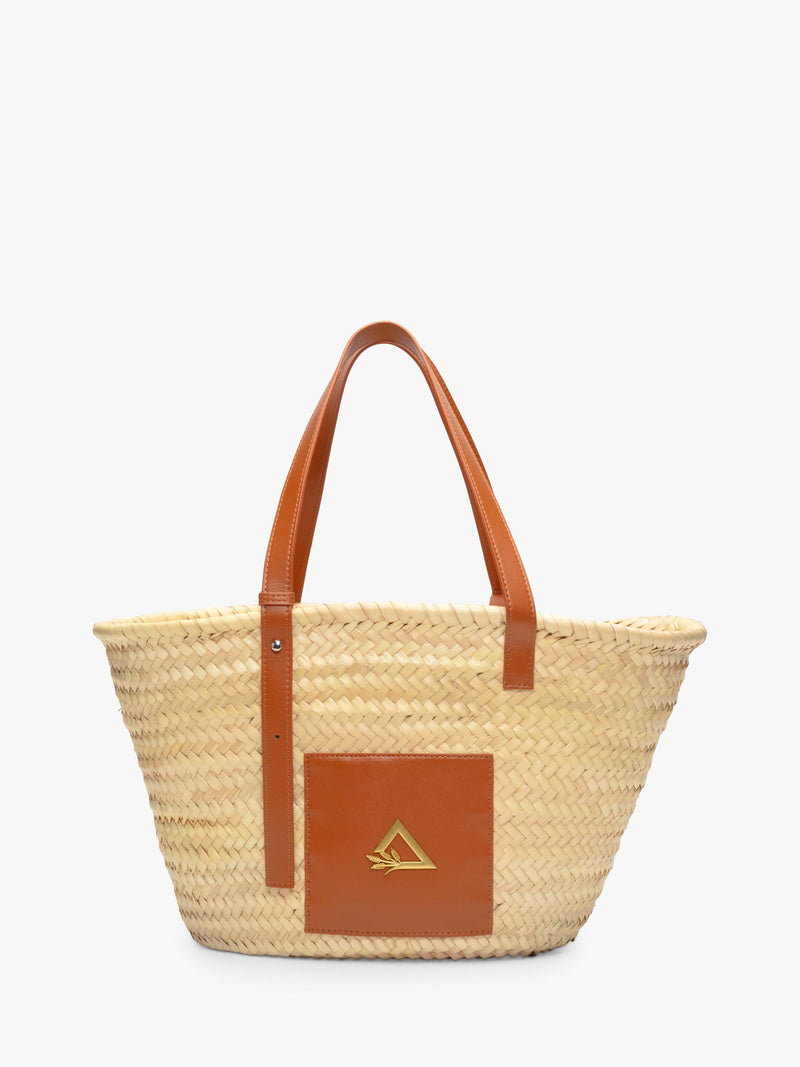 Hay Life straw tote bag natural palm grass, UK version