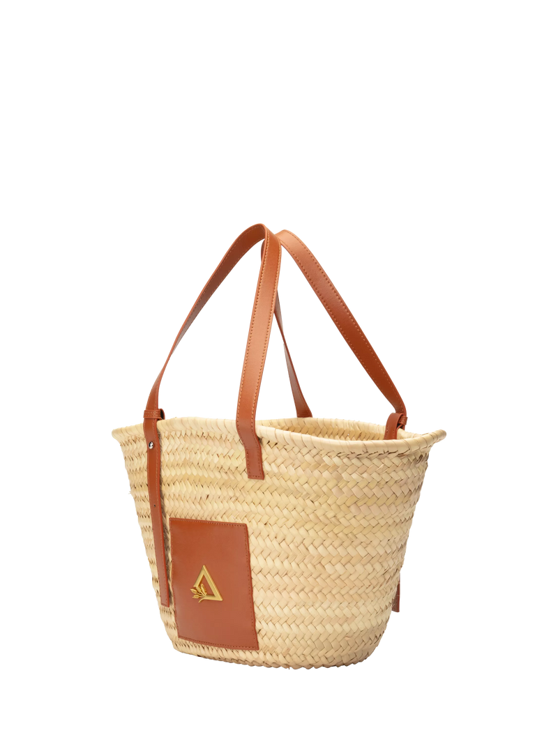 Hay Life straw tote bag natural palm grass, UK version