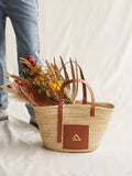 Hay Life straw tote bag natural palm grass, UK version