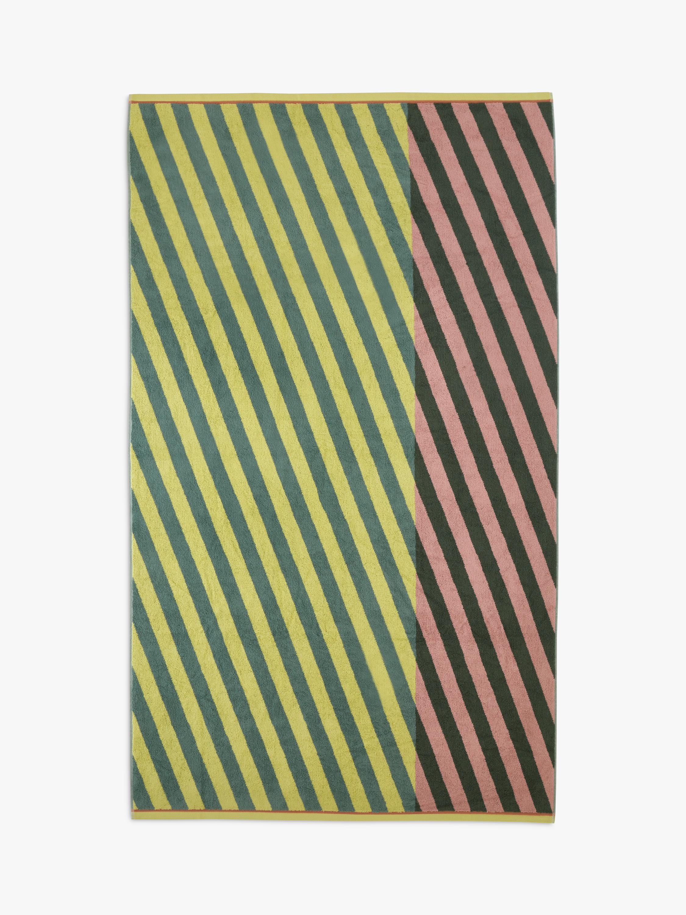 Mapoésie Diagonal Cotton Hand Towel 90 x 50cm, imported from the UK