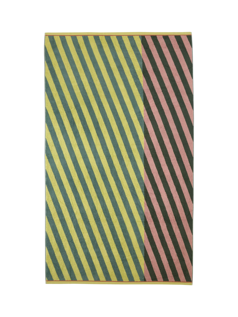 Mapoésie Diagonal Towels - Brown Hand Towel
