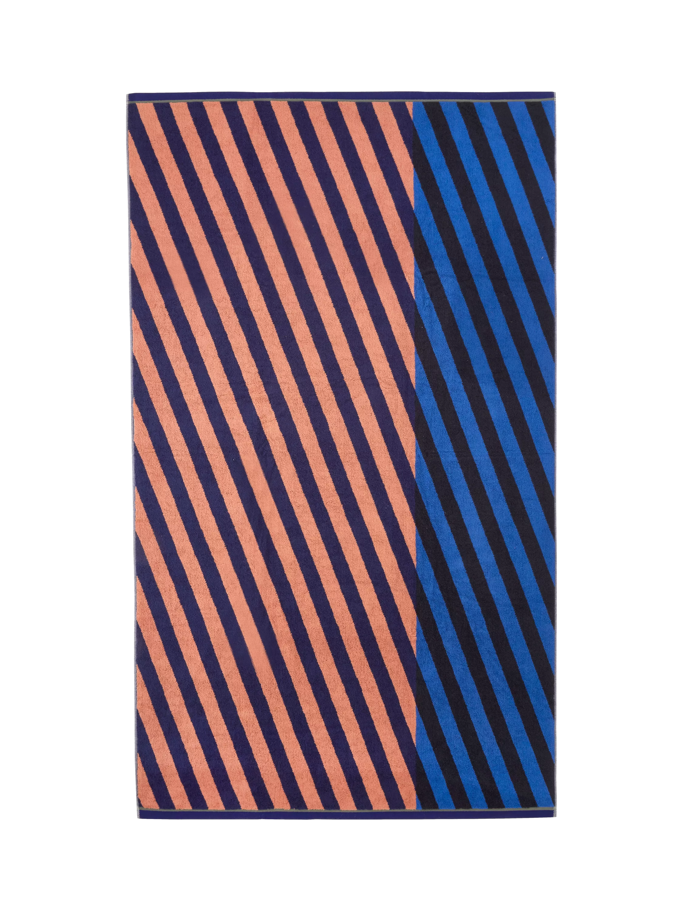 Mapoésie Diagonal Towels - Blue Hand Towel