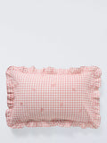 John Lewis gingham cotton duvet cover set pink, imported from the UK