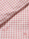 John Lewis gingham cotton duvet cover set pink, imported from the UK