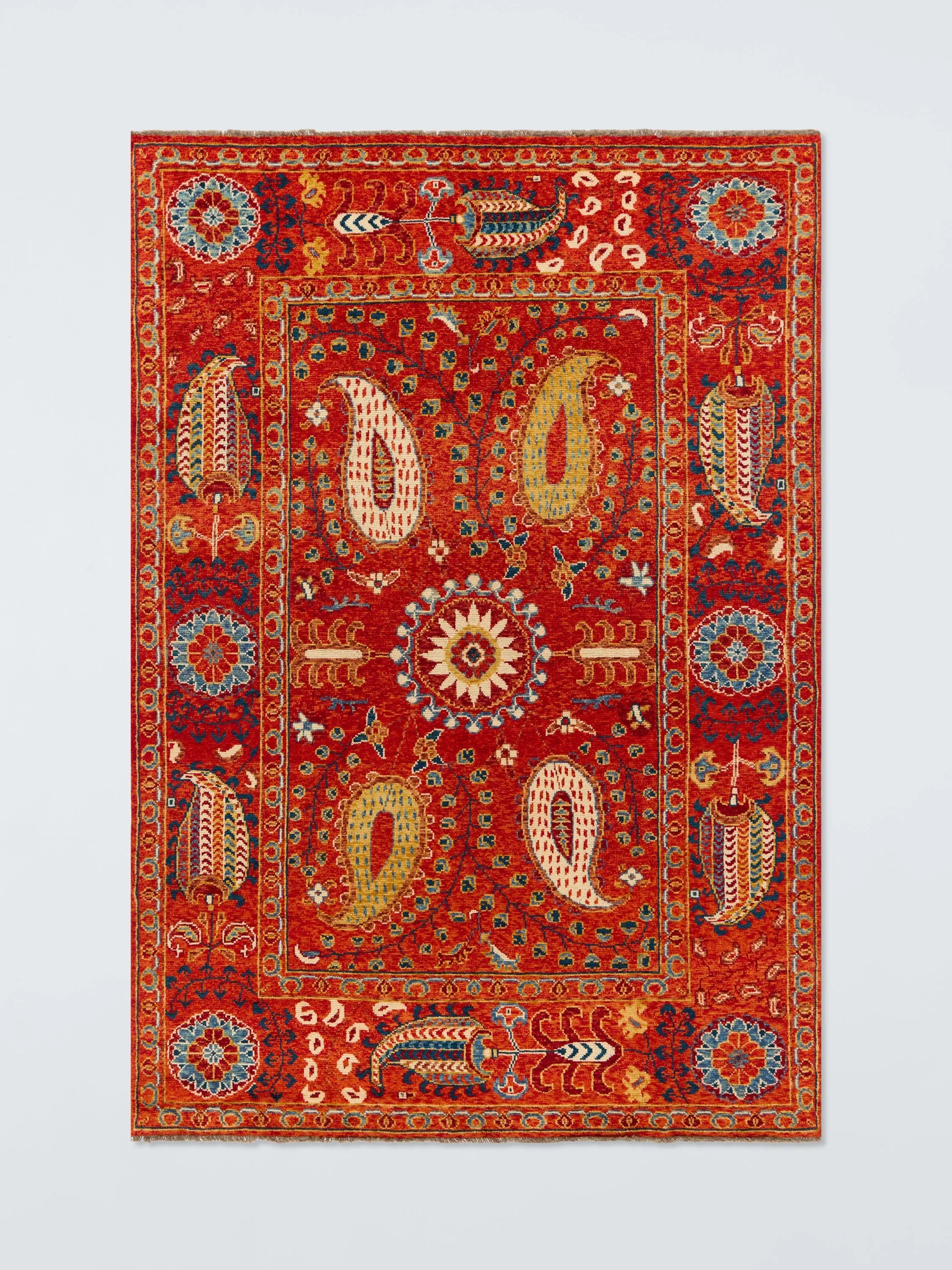 Gooch Luxury Suzani traditional rug red blue 180x120cm (British brand)