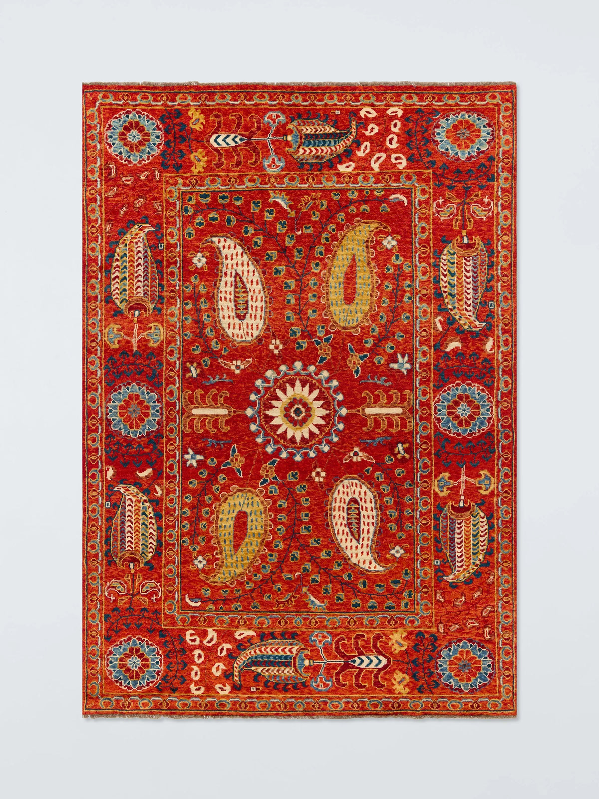 Gooch Luxury Suzani traditional rug red blue 180x120cm (British brand)