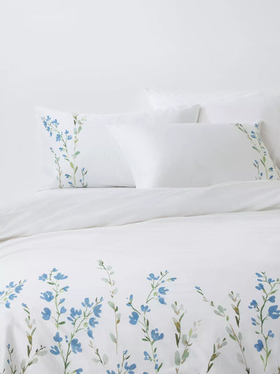 John Lewis John Lewis Jasmine Border Pure Cotton Sateen Duvet Cover Set Double 200 Thread Count- Buy online at McGrocer