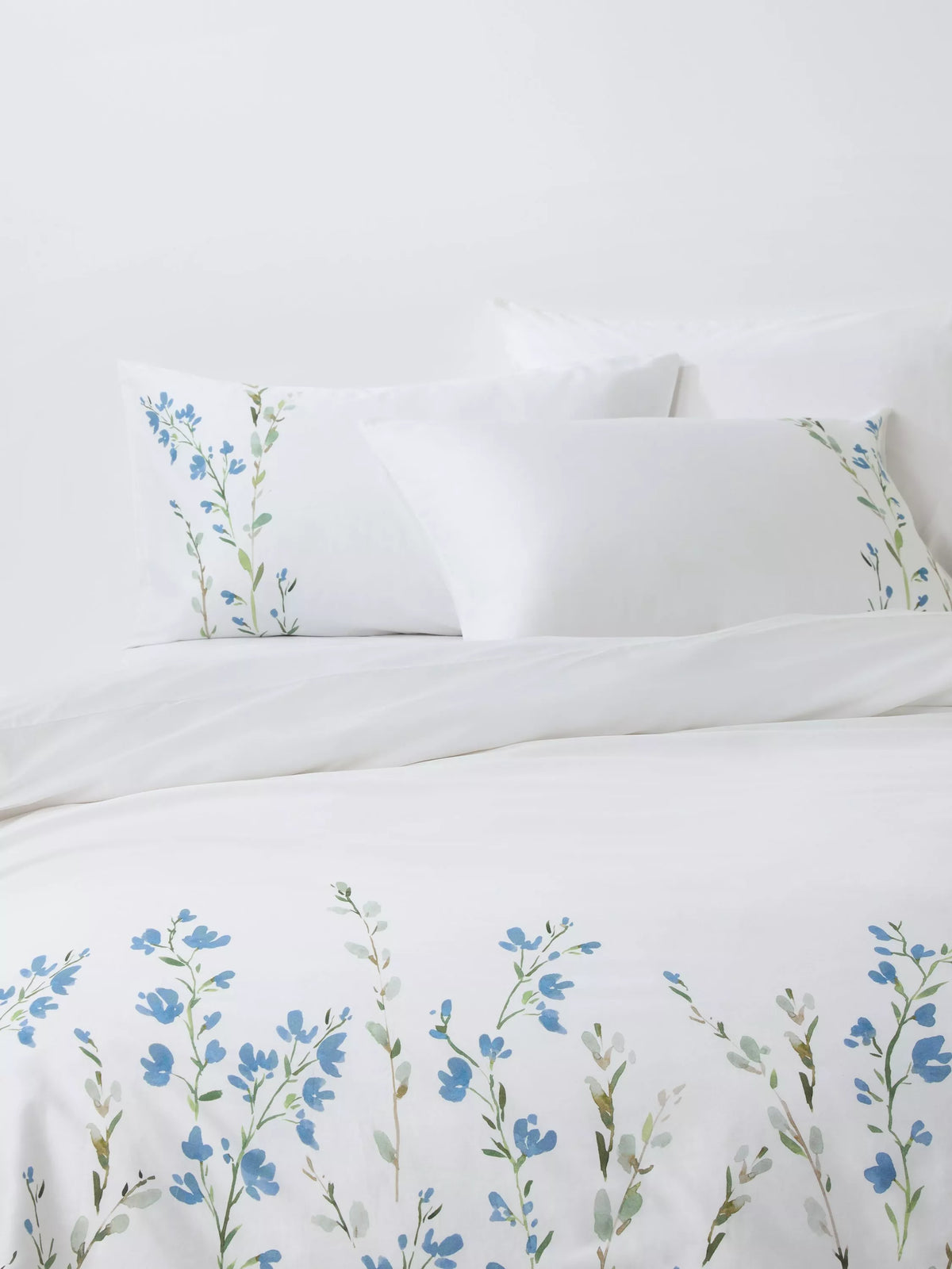 John Lewis cotton sateen duvet cover set floral border double (British brand)