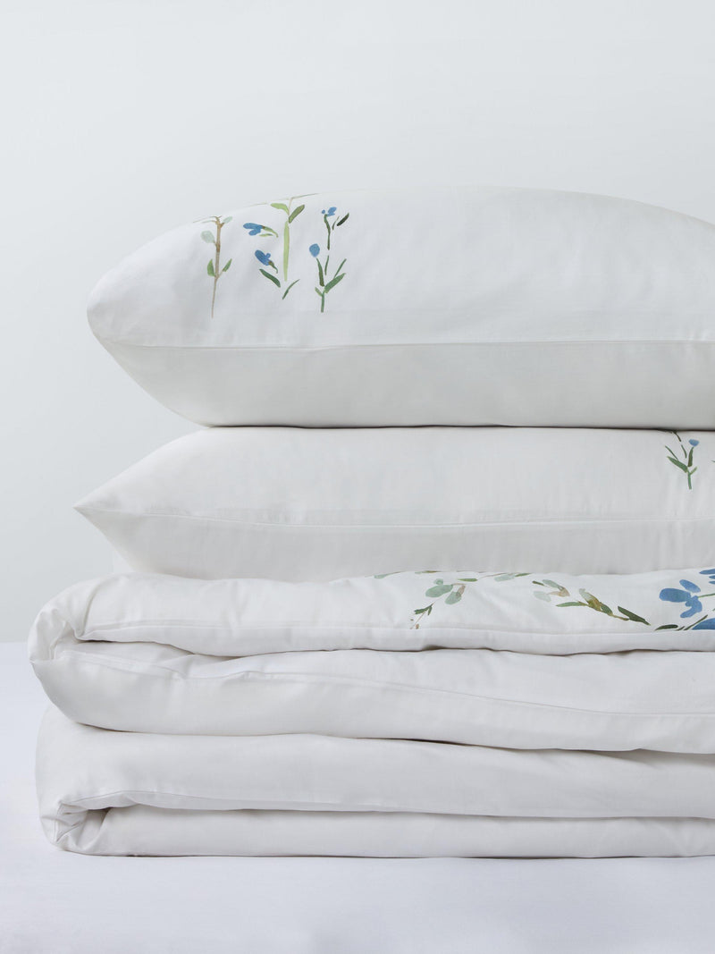 John Lewis cotton sateen duvet cover set floral border double (British brand)
