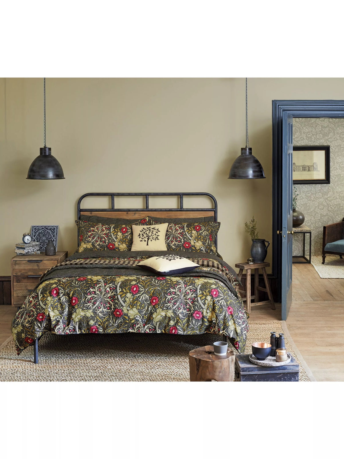 Morris & Co. Seaweed cotton duvet cover set, imported from the UK