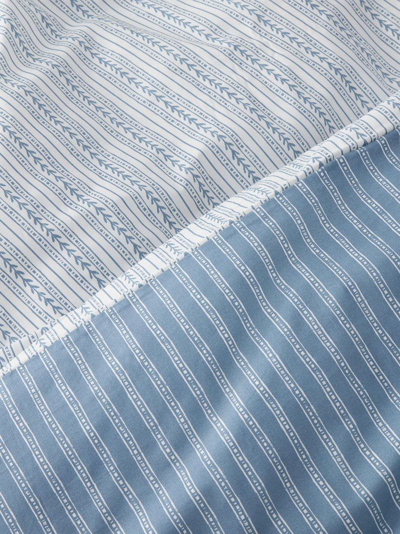 John Lewis pure cotton stripe duvet cover set double, imported from the UK