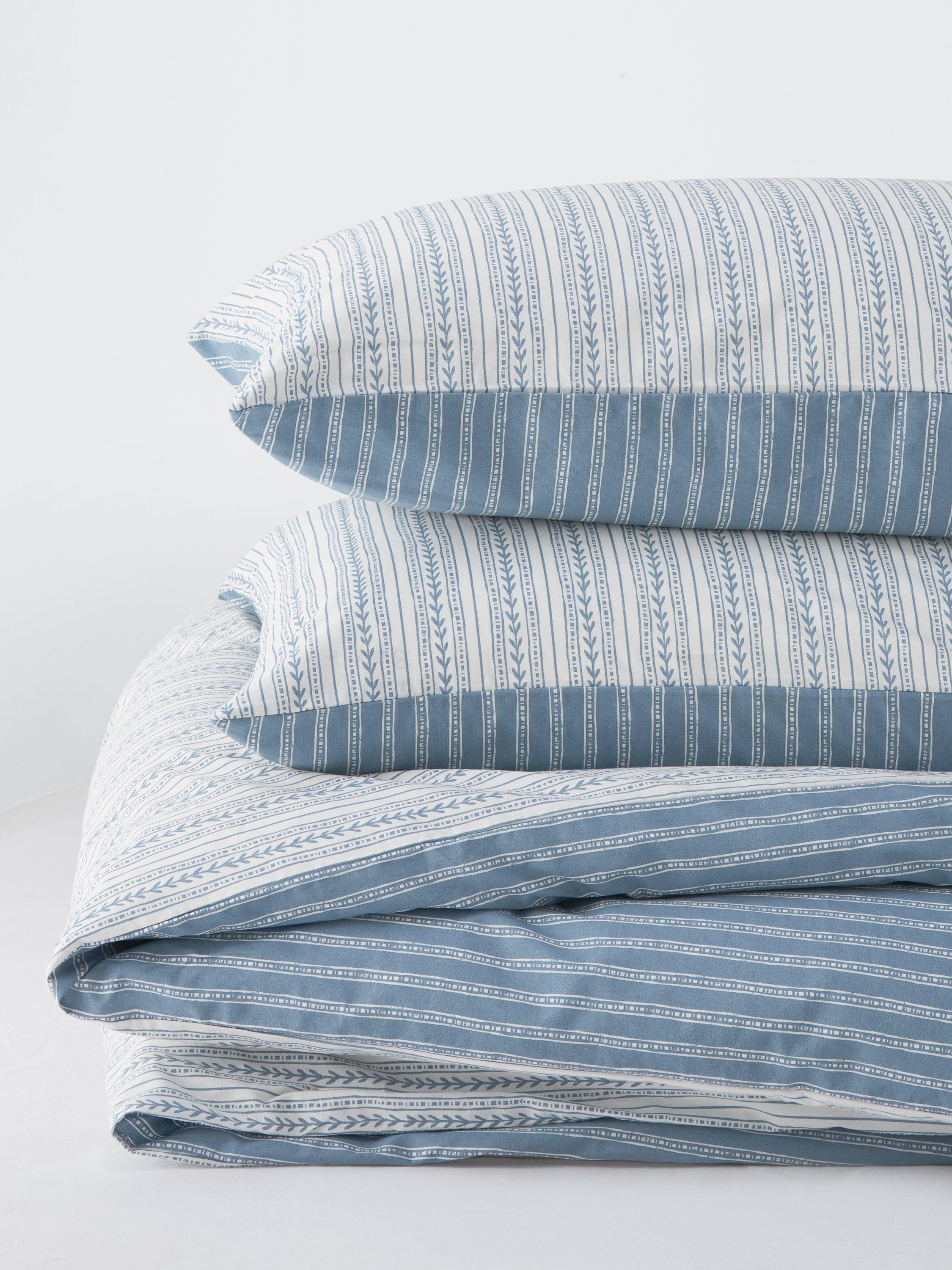 John Lewis pure cotton stripe duvet cover set double, imported from the UK
