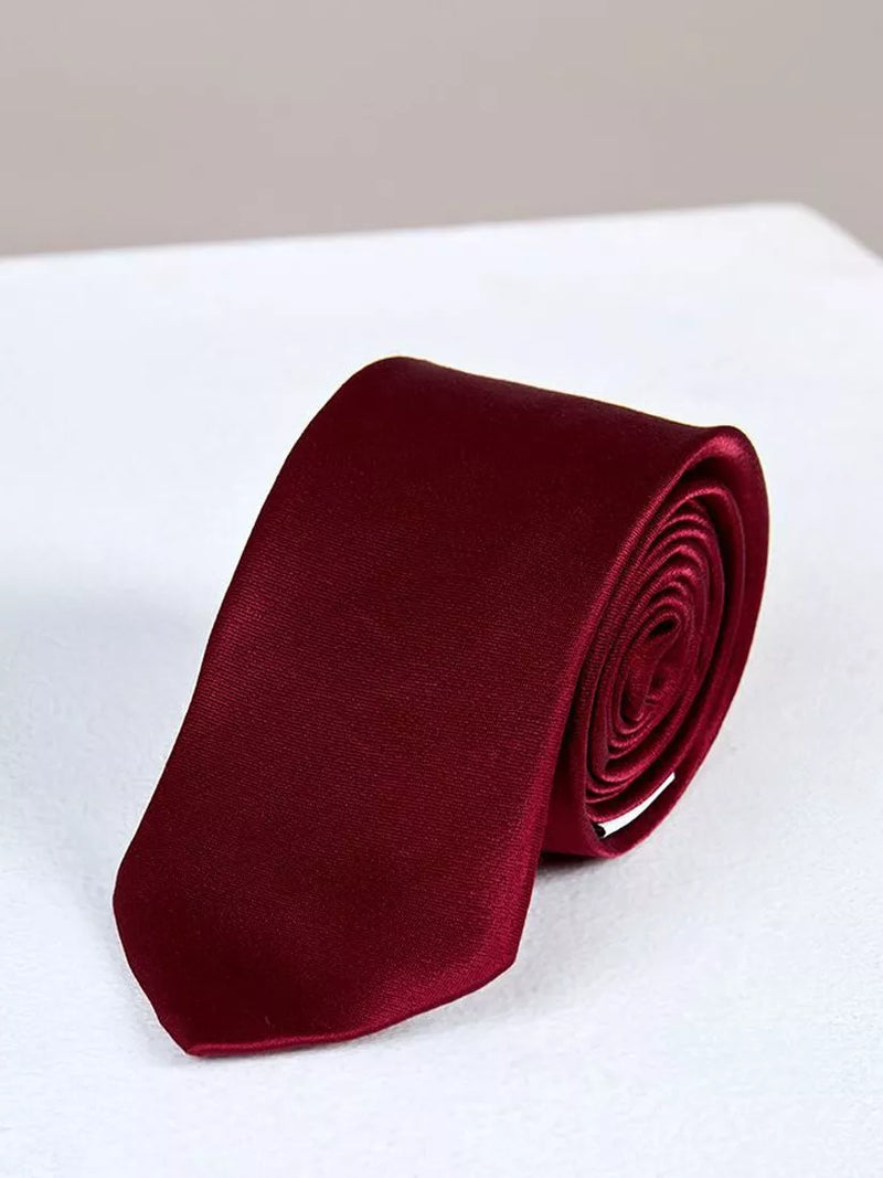 Rewritten Satin Tie, Chianti, One Size