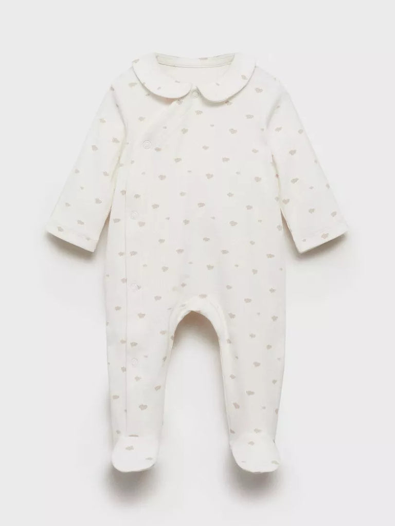 Mango Baby Clouds Sleepsuit, Natural White