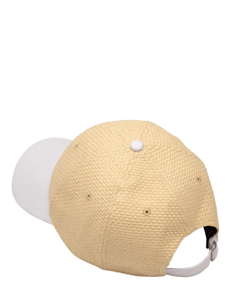 Hay Life straw baseball cap sand white - British product