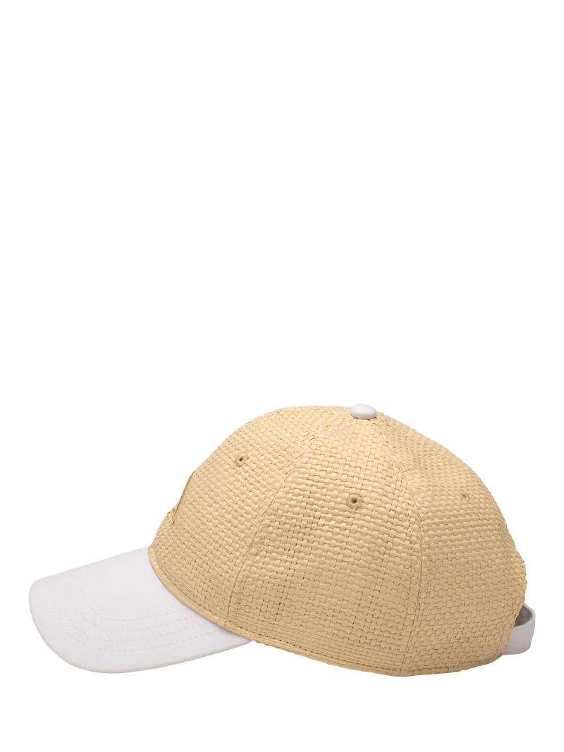 Hay Life straw baseball cap sand white - British product