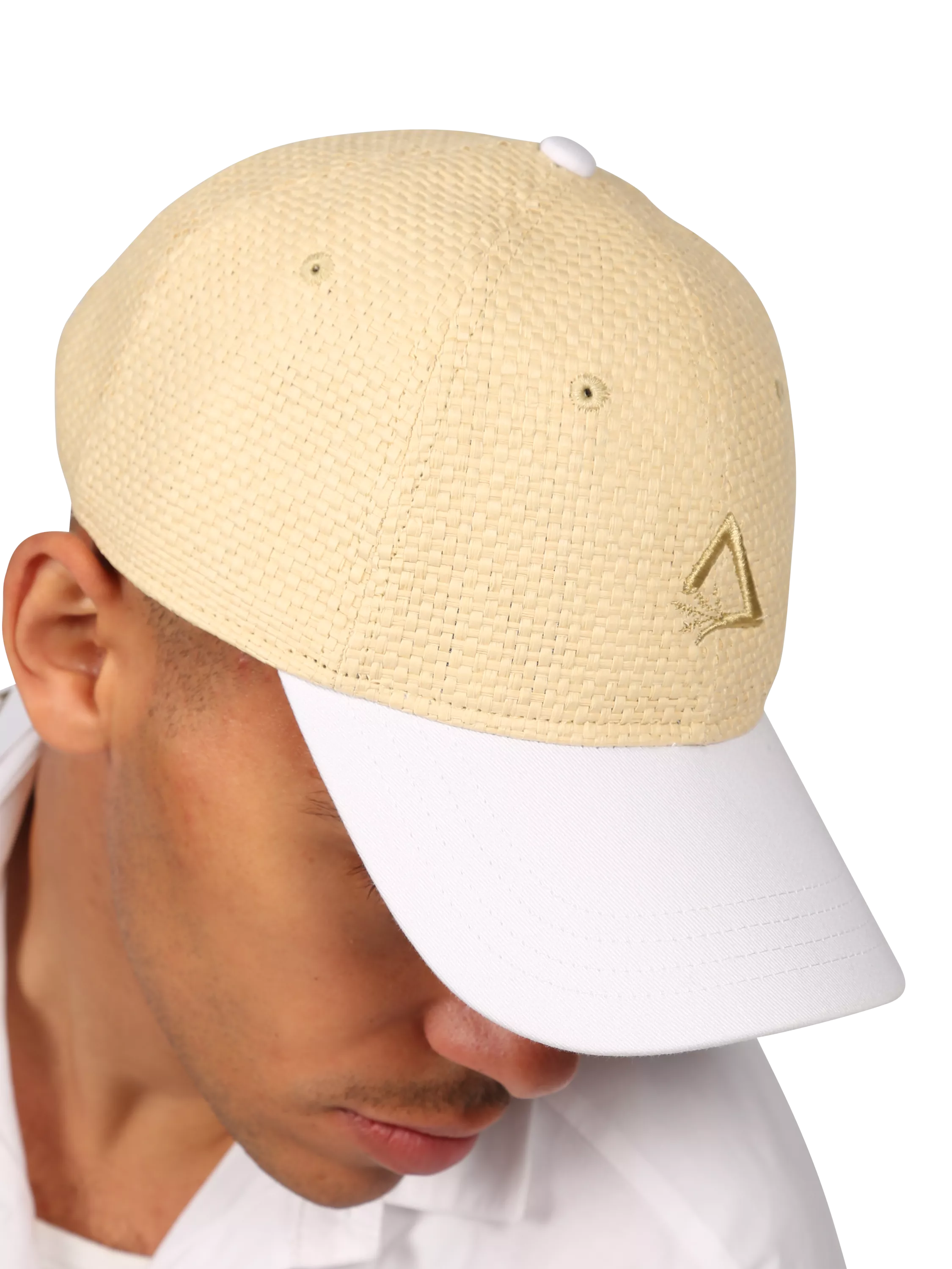 Hay Life straw baseball cap sand white - British product