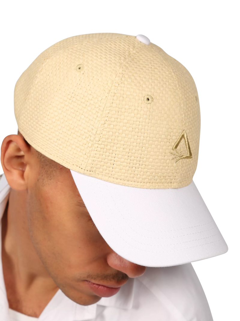 Hay Life straw baseball cap sand white - British product