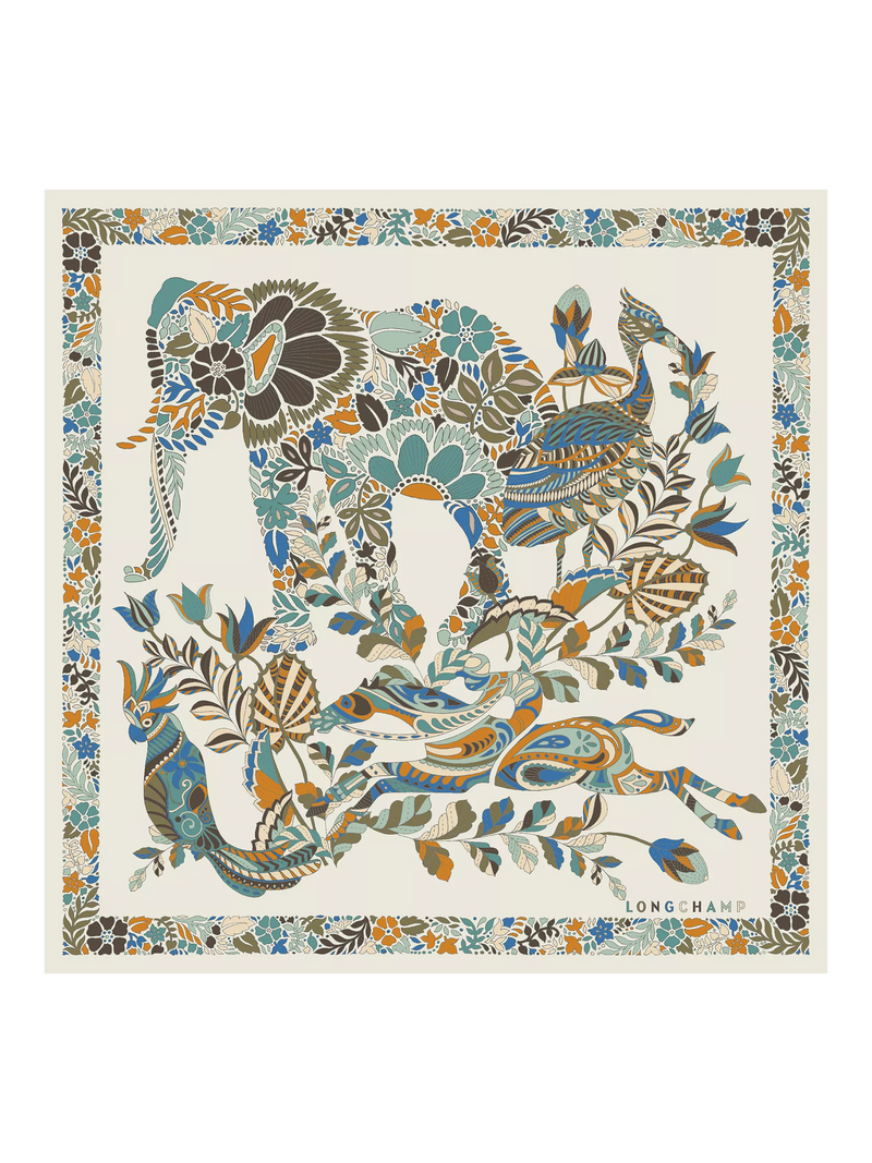 Longchamp Forêt silk square scarf 50x50cm - British product