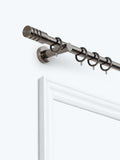 Extendable Metal Curtain Pole Kit with Barrel Finial, 28mm Diameter