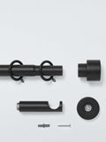 John Lewis Extendable Metal Curtain Pole Kit with Stud Finial, Dia.28mm
