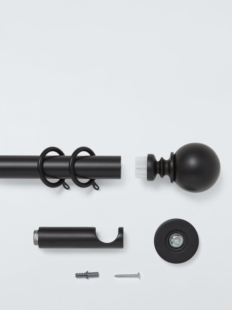 John Lewis Vorhangstangen-Set Kugel-Endstück, fest, Metall, 28mm, UK-Version
